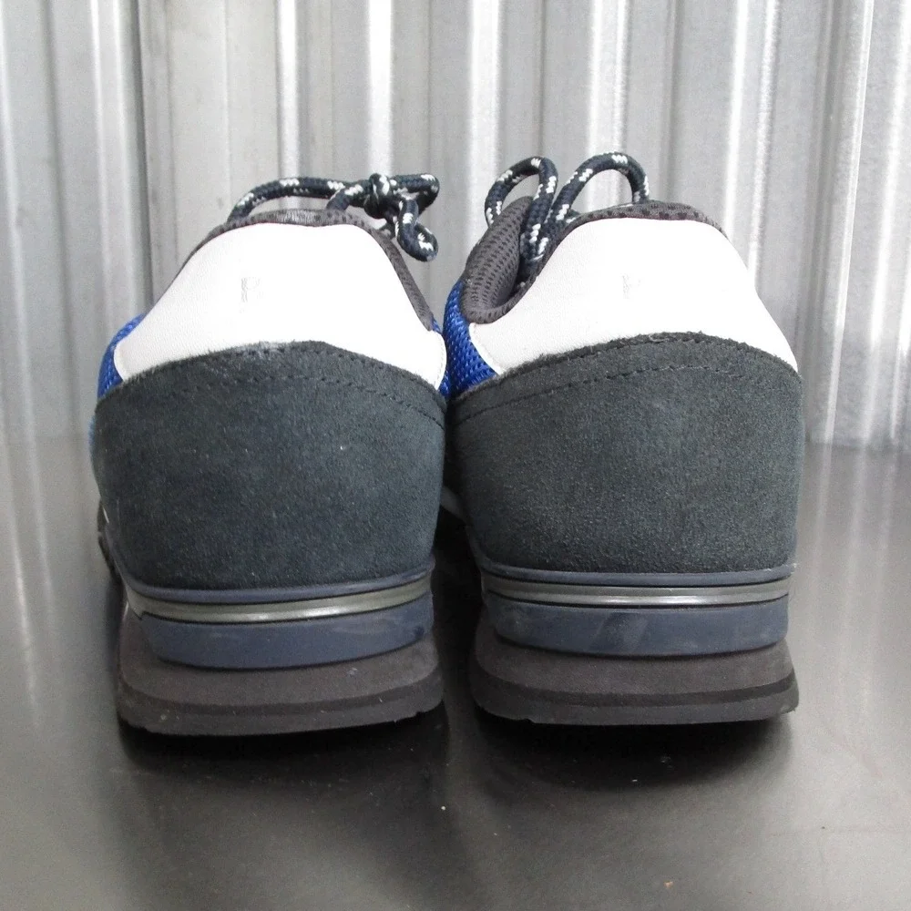 Hugo Boss Mens Blue Black Mesh Leather Suede Sneakers 50455306 Size 43 10
